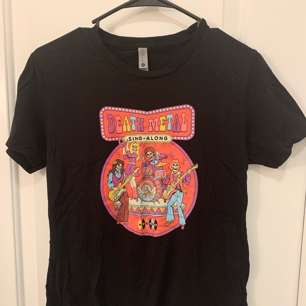 Black Steven Rhodes Art - Metal Funny Graphic Tee